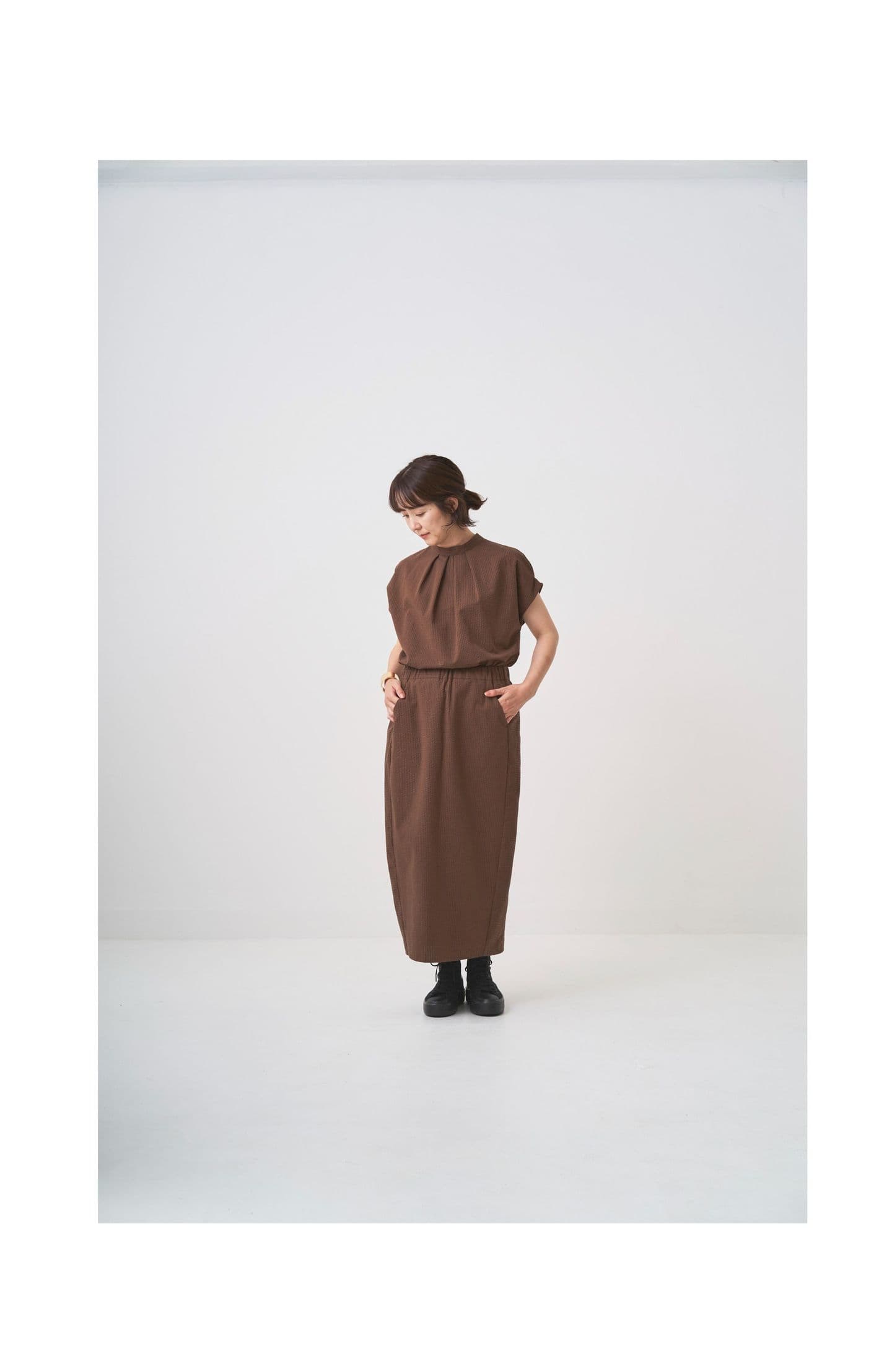 somewearclothig_2wayタックフレンチブラウスセットアップ