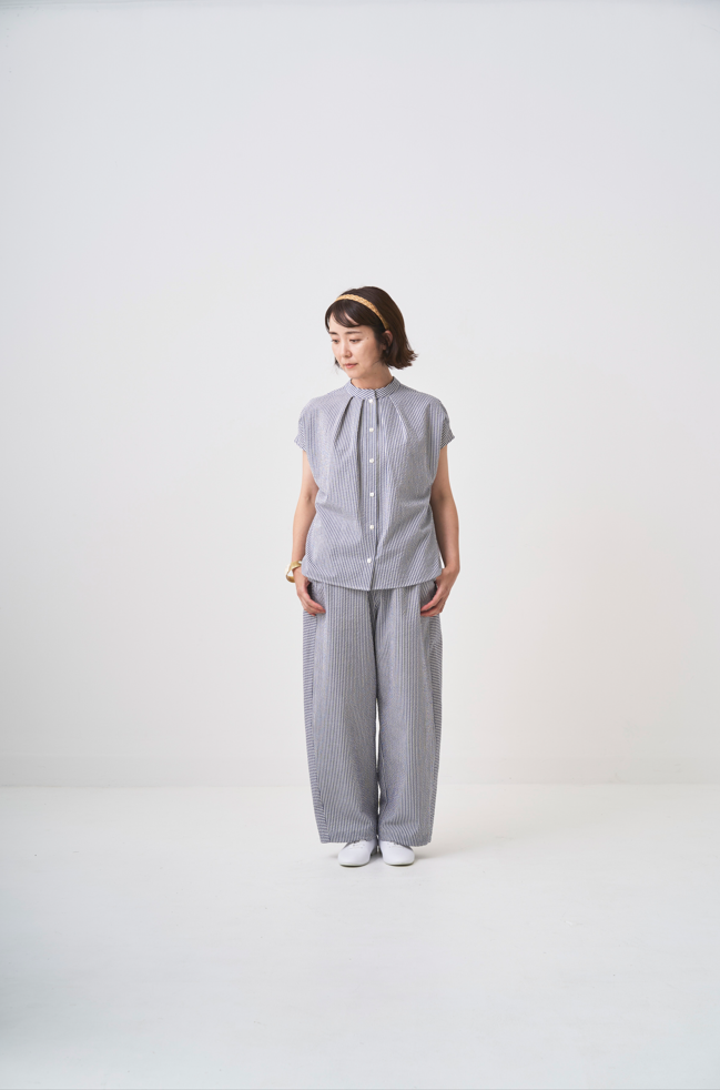 somewearclothing2wayタック5分袖ブラウスセットアップ