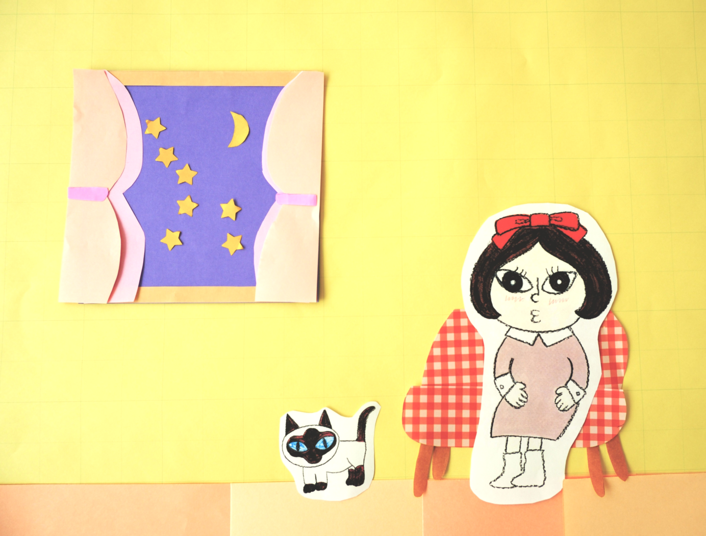 こぐま座ブックス読者キャラとシャムネコ